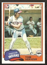 Cleveland Indians Tom Veryzer 1981 Topps # 39 Nr Mt - £0.39 GBP