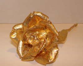 24k Gold Dipped Rose - Yellow 24k Gold Rose - 8&quot; - £15.71 GBP