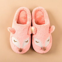 Cute Home Women Slippers Winter Warm Plush Bedroom Ladies Flat Shoes House Furry - £22.83 GBP