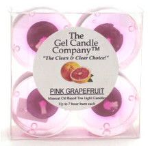 Pink Grapefruit Scented Gel Candle Tea Lights - 4 pk. - £3.52 GBP