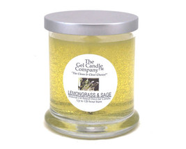 Lemongrass &amp; Sage Scented Gel Candle - 120 Hour Deco Jar - £11.57 GBP