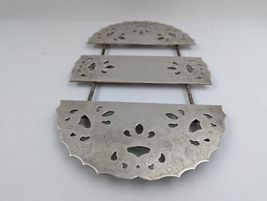 Vintage Oval Pierced Silver Plate Trivet Expandable Adjustable I.F.S. Italy image 4