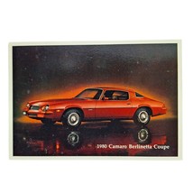 Postcard 1980 Camaro Berlinetta Coupe Classic Car Dealer Promotion Chrome - £6.65 GBP