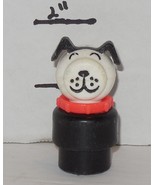 Vintage Fisher Price Little People DOG  HWPP Red Collar with Lines - $286.87 MXN