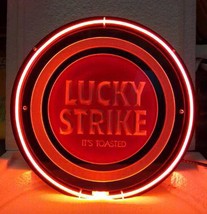 Lucky Strike 3D Acrylic Beer Bar Neon Light Sign 11'' Diameter - $199.00