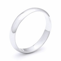3mm Plain Dome Wedding Band in Plain Solid 925 Sterling Silver - Men&#39;s / Women&#39;s - £10.07 GBP+