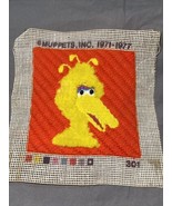 Sesame Street Needlecraft 5 x 5&quot; Big Bird Needlepoint Embroidery Finished - £15.50 GBP