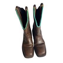 Justin GY2900 Women’s Western Cowboy Boots Brown Leather 8.5B Square Toe - $59.40