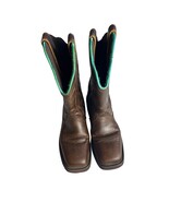 Justin GY2900 Women’s Western Cowboy Boots Brown Leather 8.5B Square Toe - $1,101.66 MXN