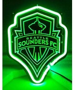 Seattle Sounders FC 3D Acrylic Beer Bar Neon Light Sign 12&#39;&#39; x 9&#39;&#39; - £155.58 GBP