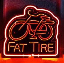 Fat Tire Bicycle 3D Acrylic Beer Bar Neon Light Sign 11&#39;&#39; x 10&#39;&#39; - £159.07 GBP