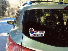 Super hero spider woman baby on board car sign decal vinyl sticker - $12.00