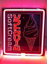 Softcream Ice Cream 3D Acrylic Beer Bar Neon Light Sign 11&#39;&#39; x 10&#39;&#39; - £159.04 GBP