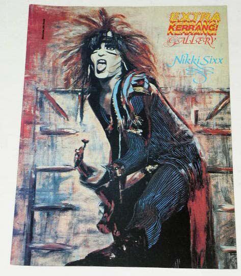 Primary image for MOTLEY CRUE NIKKI SIXX KERRANG MAGAZINE PHOTO CLIPPING