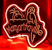 Margaritaville Paradise Parrot 3D Acrylic Beer Bar Neon Light Sign 11&#39;&#39; x 9&#39;&#39; - £158.60 GBP