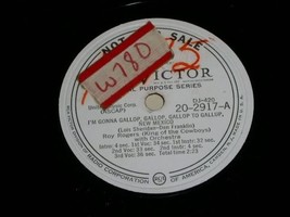 Roy Rogers I&#39;m Gonna Gallop to Gallup Promotional 78 Rpm Record RCA Victor - £51.83 GBP
