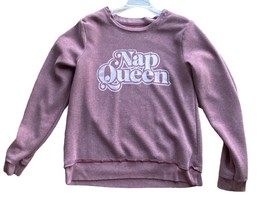 Well Worn Womens Nap Queen Long Sleeved Sweatshirt Top Size M Grunge Purple - £12.68 GBP