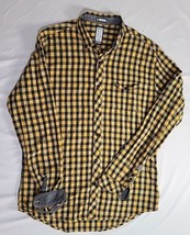 Billabong Mens Sz L Long Sleeve Button Down Check Collared Pocket Flanne... - £8.14 GBP