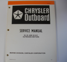 1982 Chrysler Outboard 20 25 30 HP Service Shop Repair Manual  OB 37856 - $24.99