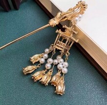 1pc Metal Retro Style Hairpin Classical pavilions Palace Lantern Hair St... - $17.41