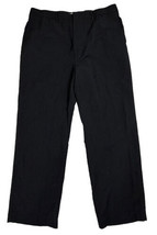 Haggar Polyester / Wool Dress Pants Men Size 36x30 (Measure 33x29) Black - £11.86 GBP