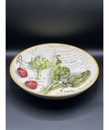 Williams Sonoma MARCHE Pasta Serving Bowl 13&quot; Marc Lacaze Eggplant - $49.54