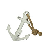 Scratch &amp; Dent White Cast Iron Ship Anchor Bookend Paperweight - £20.03 GBP