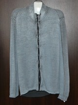 Transit Gray Knitted Cardigan Zipper Italy Men&#39;s Cotton Blend Sweater Si... - $155.32