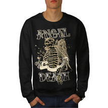 Wellcoda Angel Death Gothic Skull Mens Sweatshirt, Hell Casual Pullover Jumper - £24.32 GBP+