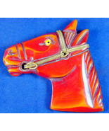 Vintage Bakelite Horses Head Pin, circa 1930s. On SALE!!! - £84.64 GBP