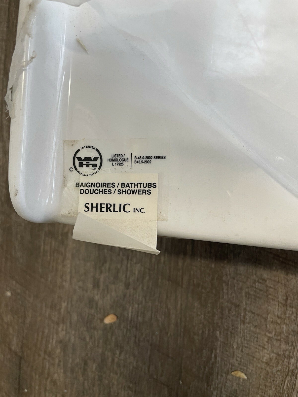 Sherlic  Shower Pan Base 60 x 32 x 3 5/8 Center Drain Molded Tile 2 Flange White Item image 7