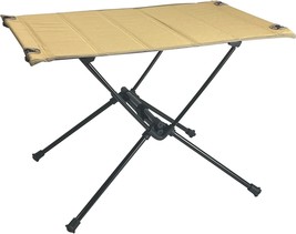 Sutekus Portable Camping Table Lightweight Folding Table With Hard Top, Khaki - £26.53 GBP