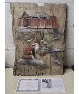 GEORGE TURNER 1996 LIMITED EDITION HAND PAINTED RELIEF SCULPTURE &quot;RED FO... - $249.89