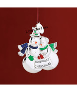 LENOX 2008 Our First Christmas Snow Couple Ornament  - £15.17 GBP