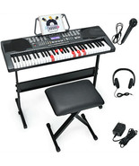 61-Key Portable Electronic Keyboard Piano with Stand and Stool - Color: ... - €202,99 EUR