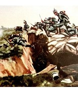Germans In Gas Masks WW1 Color Print Storming British Trench Ypres 1917 ... - $47.52 CAD