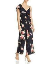 Aqua Asymmetric Floral Wide-Leg Jumpsuit, size Small - $40.10