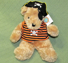 Dan Dee Pirate Teddy 14" Bear Stuffed Animal w/TAGS Eye Patch Skull Crossbones - $18.27