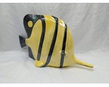 Vintage Glossy Ceramic Yellow Black Fish Decor 13&quot; X 4&quot; X 8&quot; - £78.94 GBP