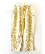 NWT Universal Thread Women&#39;s Adjustable Waist Casual Pants, Yellow Floral - $11.19