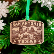 San Antonio Texas Ornament Cherry Wood Alamo Christmas, Cherry.  Or Magn... - £14.04 GBP