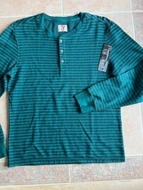 Jachs New York Henley Green Black striped Men size M - $42.57