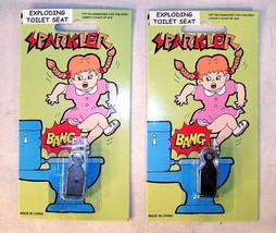12 EXPLODING TOILET SEAT CAP TRICK practical joke gag funny toilet jokes... - $12.34