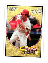 2008 Upper Deck Baseball Heroes #135 Chase Utley Philadelphia Phillies - £2.31 GBP