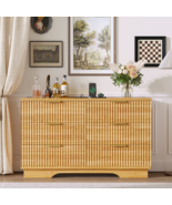 47" Wide Fluted Wooden Storage Chest with Charging Station &amp; Anti-Tip De... - $168.18