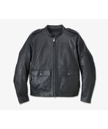 New Harley-Davidson Buffalo Leather Large Men's Captains Jacket Moto Riding - $270.75