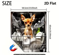 Chihuahua Puppy Dishwasher Magnet Cover 23"X25.59 2D Flat image 3