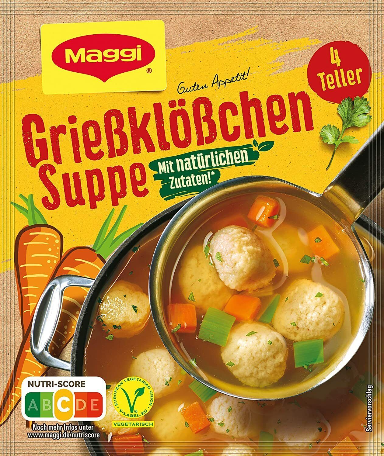 Maggi GRIESSKLOSSCHEN Semolina dumpling Soup -1ct./4 servings -FREE US S... - $5.79