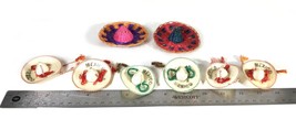 Vintage 1940s-50s 3&quot; &amp; 2&quot; Group of 8 Mexico Souvenir Miniature Sombreros - £29.00 GBP
