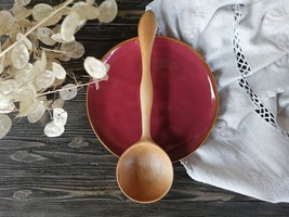 Handmade Serving Spoon Ladle from Maple  Carved Wooden Spoon Cooking Spoon  - £53.55 GBP